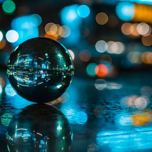 Abstract glowing sphere representing focus and energy